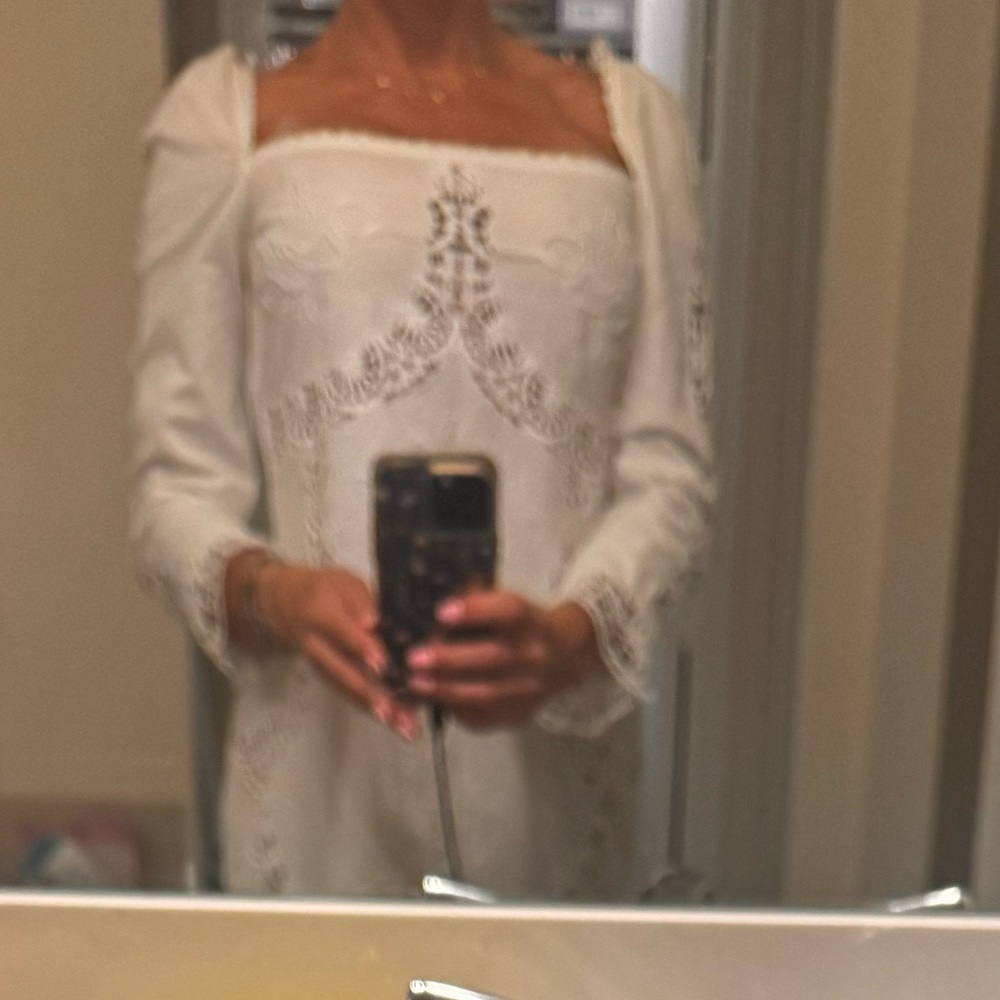 MAJORELLE White Long Sleeve Dress